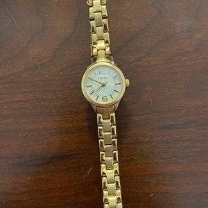 Gold Fossil Watch
